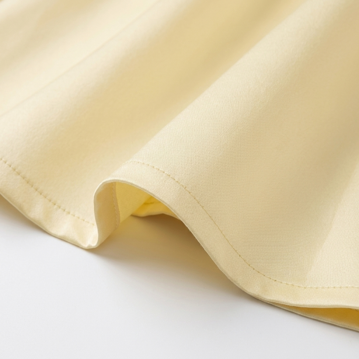 Mid-Length Day Dress with Full Skirt and Pockets — Yellow