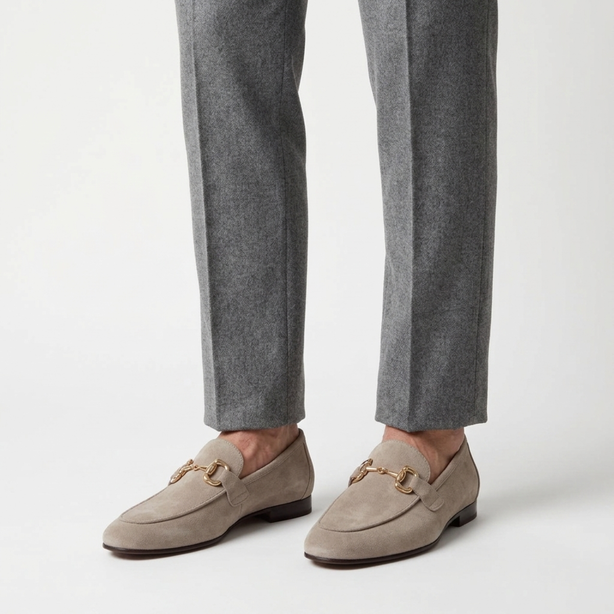 Men's Loafers — Bit Detail — Office and Formal — Beige