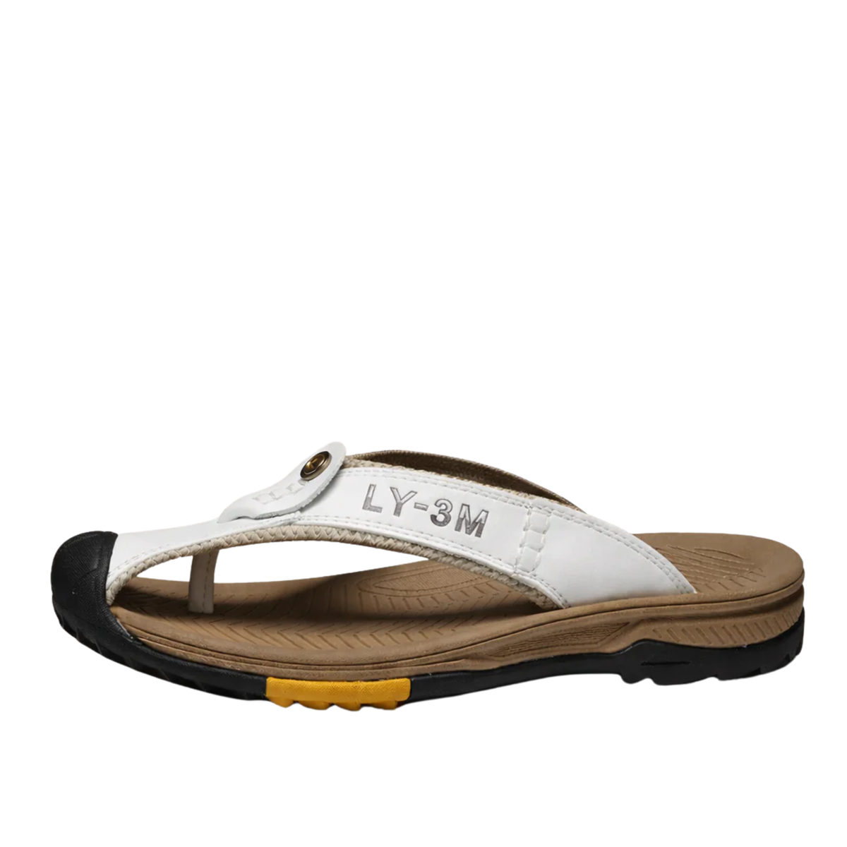 Men's Beach Flip-Flops — Thong Sandals — Summer — White