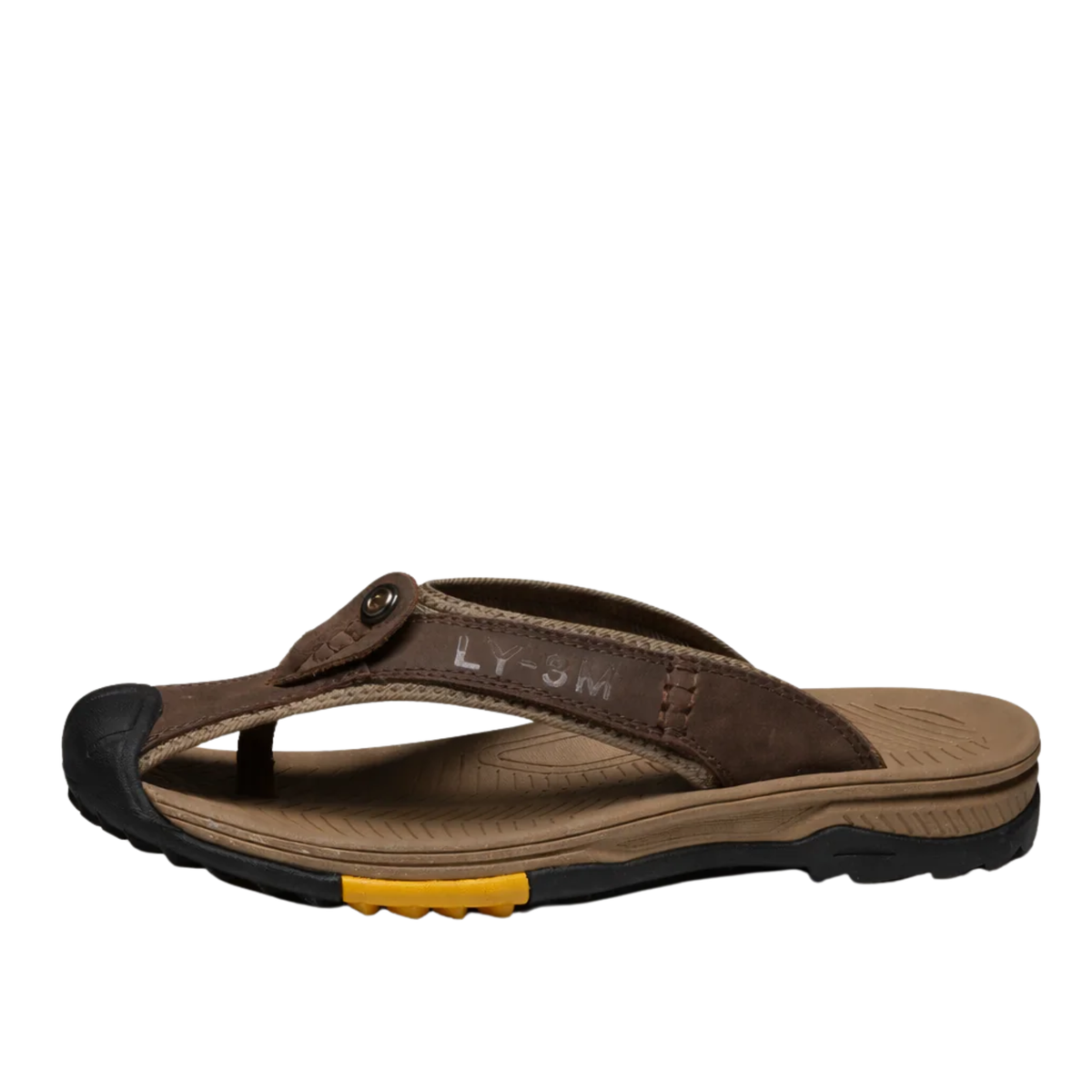 Men's Beach Flip-Flops — Thong Sandals — Summer — Coffee
