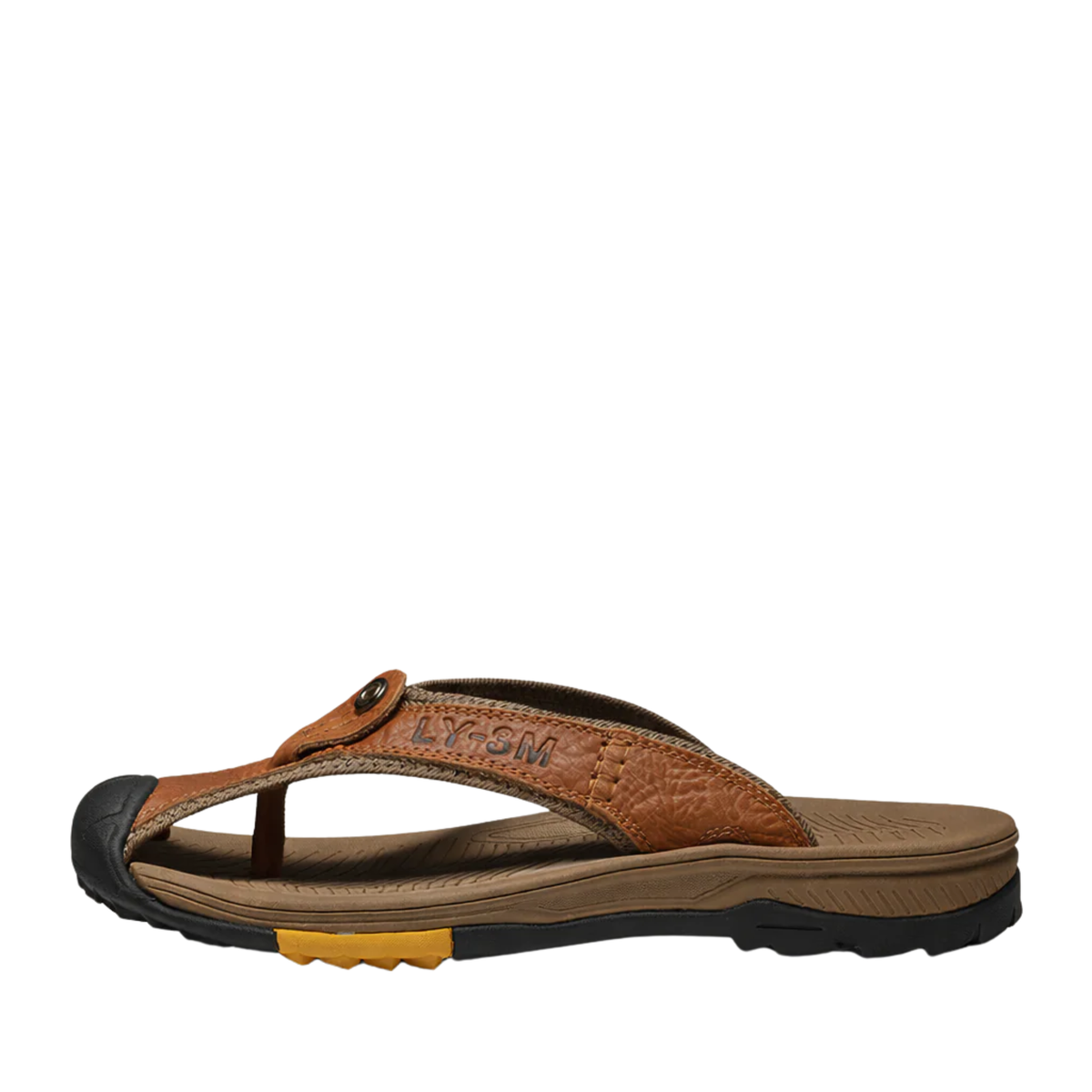 Men's Beach Flip-Flops — Thong Sandals — Summer — Brown