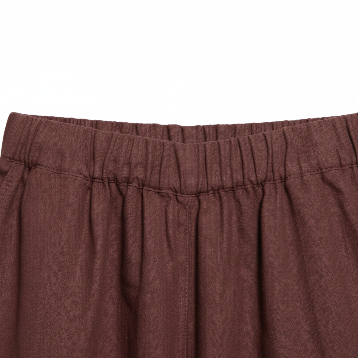 Women's Wide-Leg Pants with Elastic Waist and Short Cut — product view