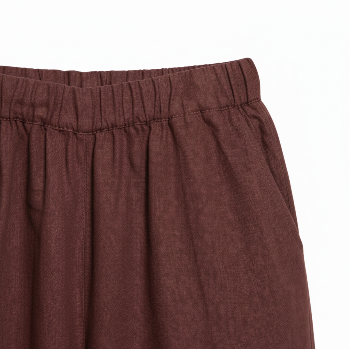 Women's Wide-Leg Pants with Elastic Waist and Short Cut — product view