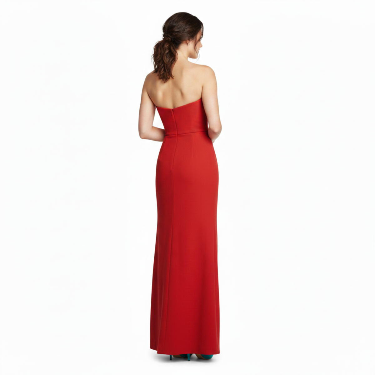 Women's Chiffon Ceremony Dress with Sheath Cut and Side Slit — product view