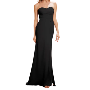 Damenkleid aus Chiffon in Etui-Schnitt mit Seitenschlitz — Schwarz