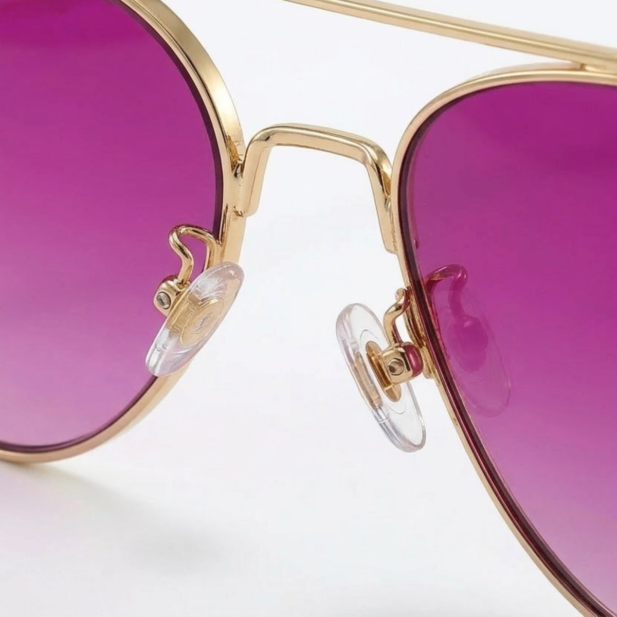 Women's Aviator Glasses with Chain Temples and Gradient Lenses — product view