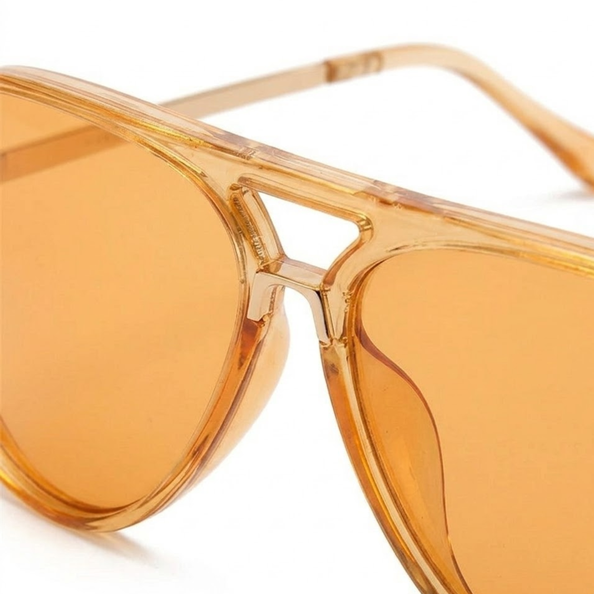 Translucent Aviator Glasses with Double Bridge and Gradient Lenses — product view