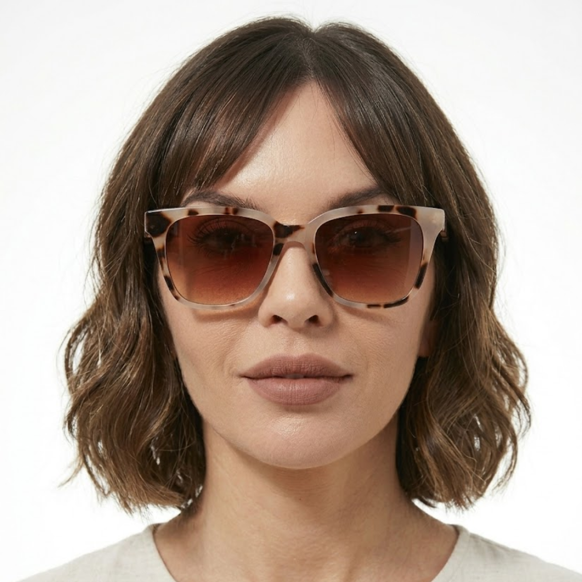 Women's Oversized Square Sunglasses – Thick Frame and Tinted Lenses — product view