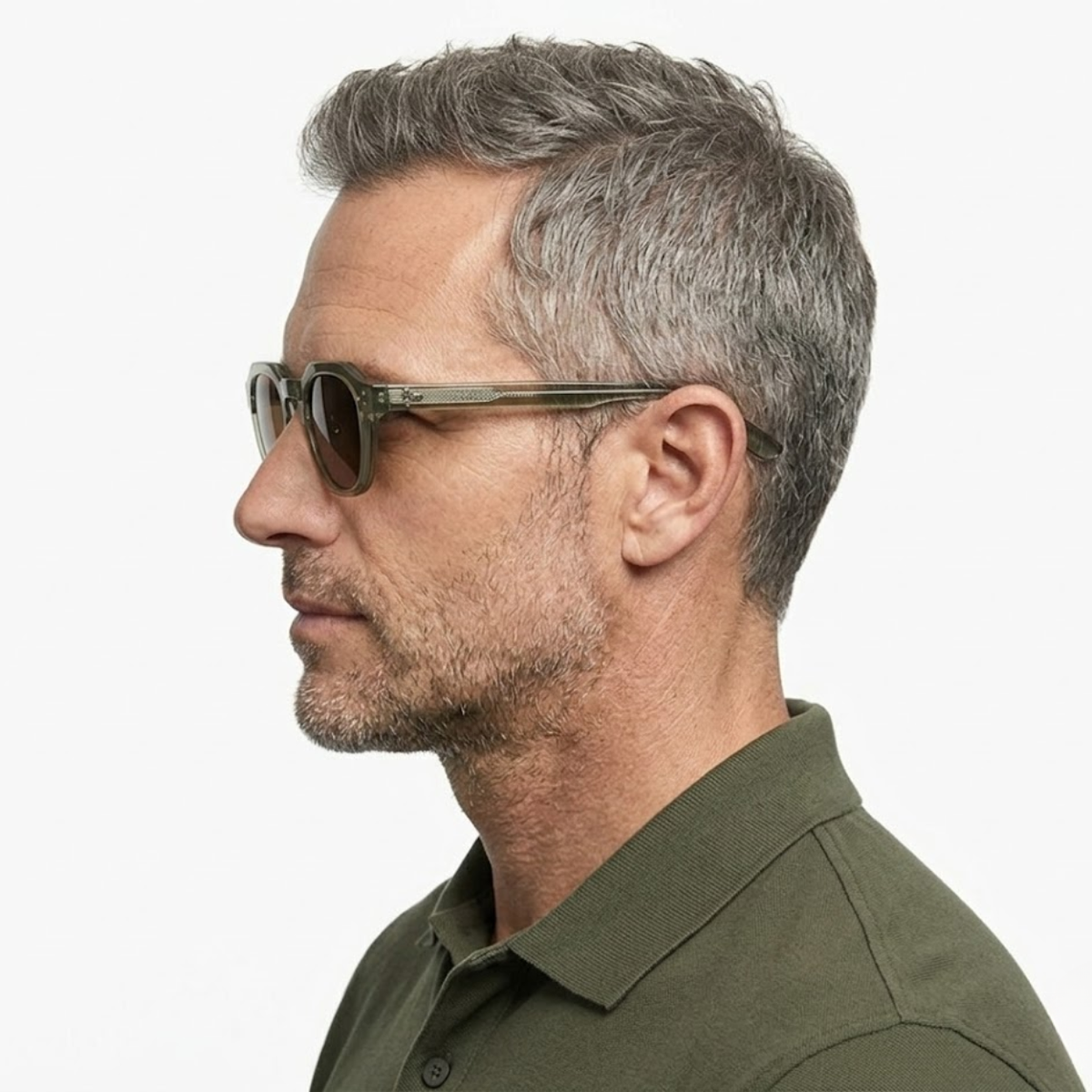 Hexagonal Sunglasses with Frame and Double Bridge — product view