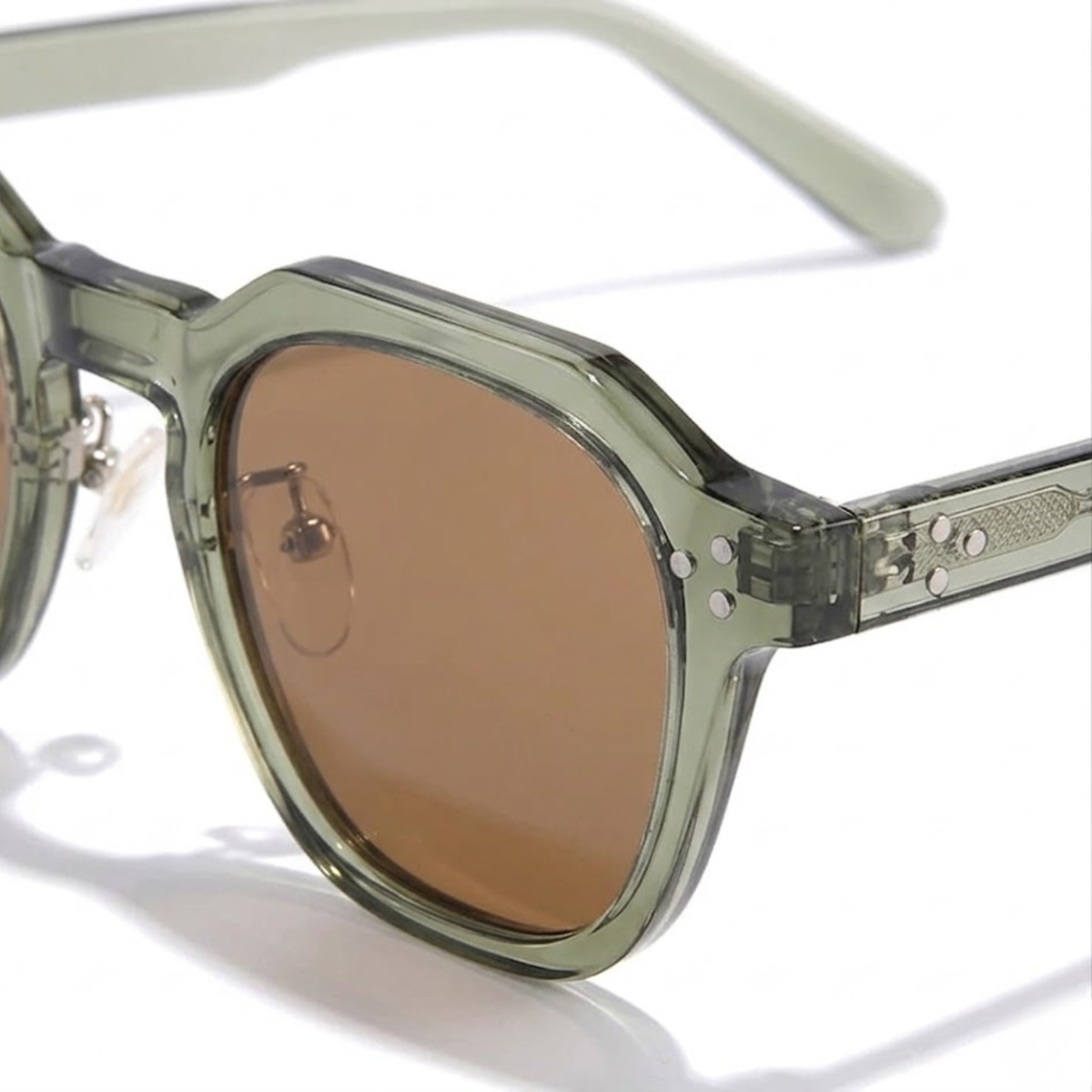 Hexagonal Sunglasses with Frame and Double Bridge — product view
