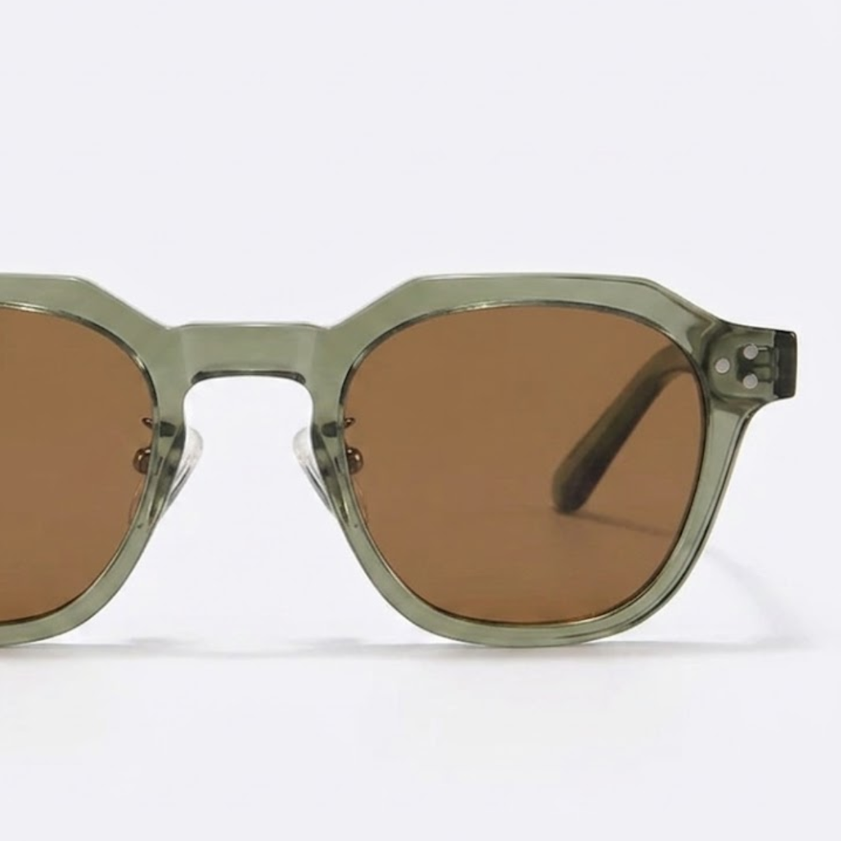 Hexagonal Sunglasses with Frame and Double Bridge — product view