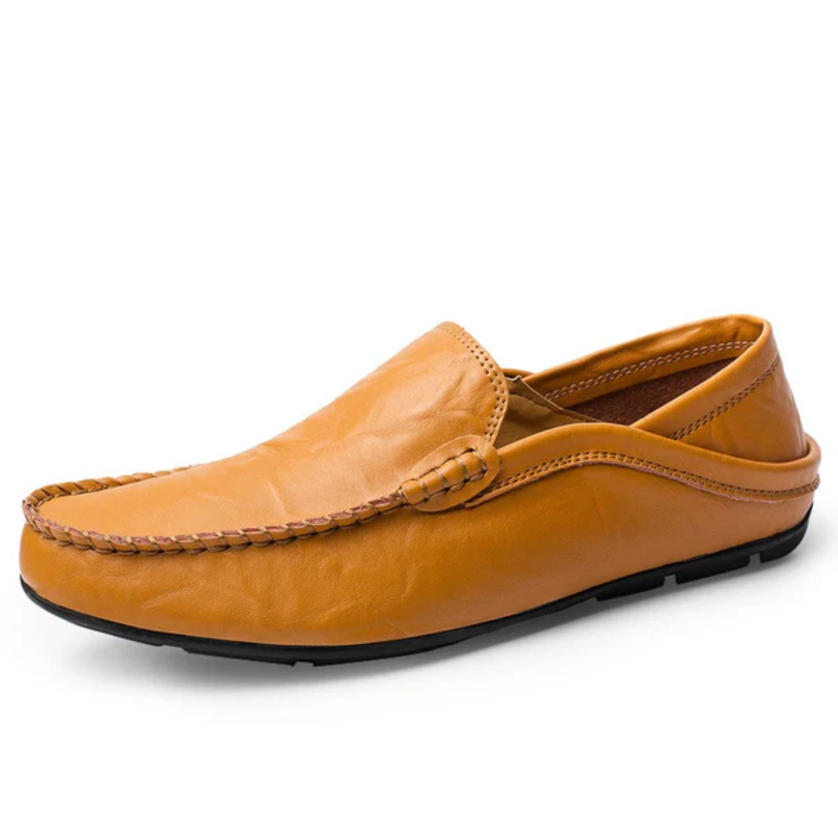 Men's moccasins — foldable heel — travel and casual style — Camel