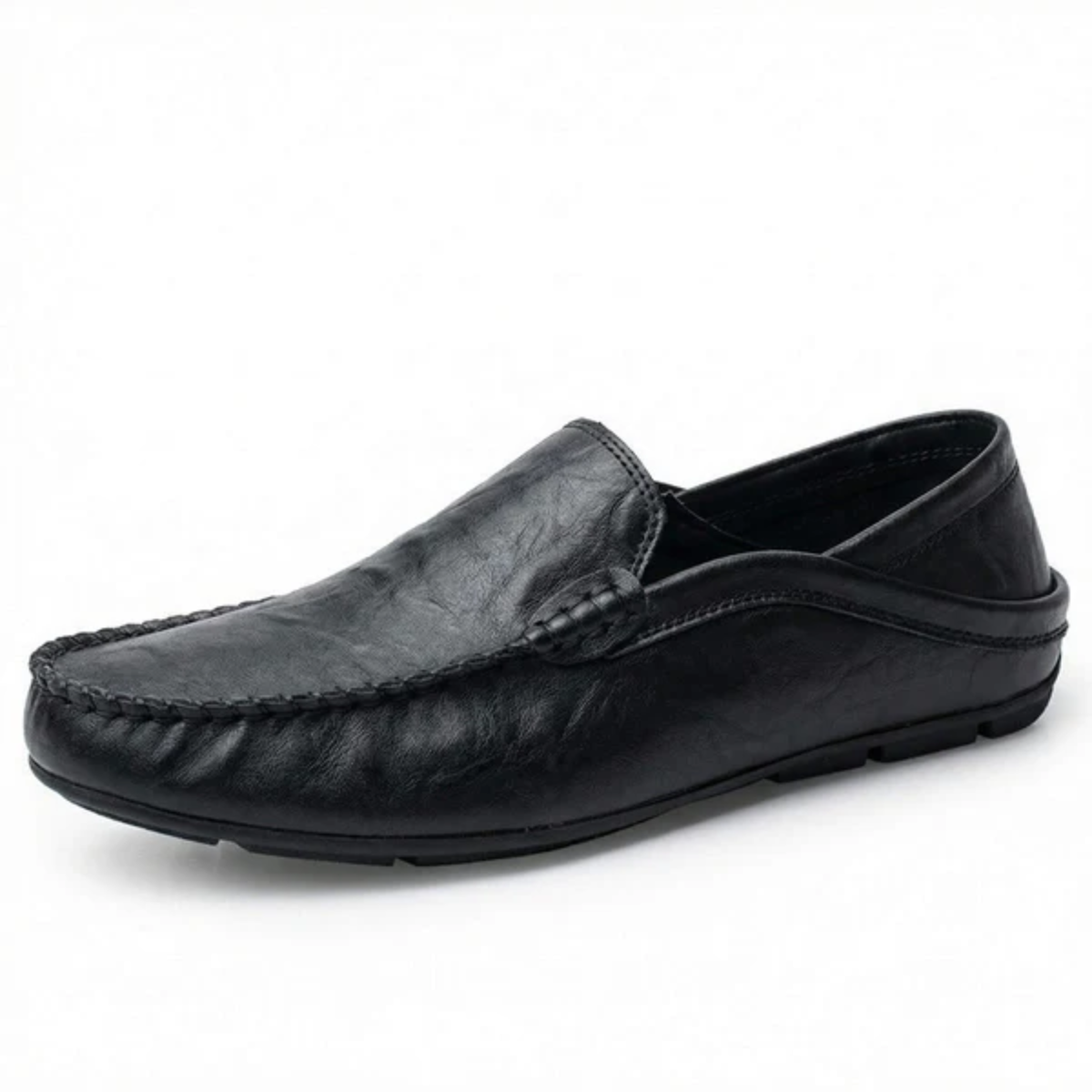 Men's moccasins — foldable heel — travel and casual style — Black