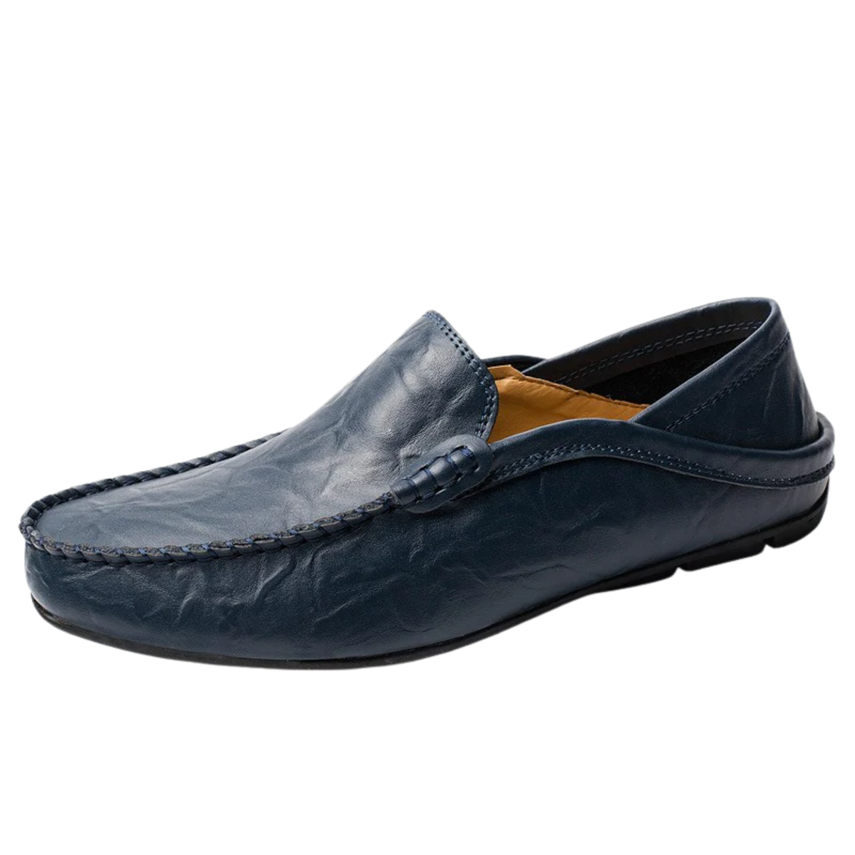 Men's moccasins — foldable heel — travel and casual style — Navy Blue