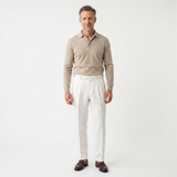 Men's dress pants — double pleat — formal ceremonies — Ivory