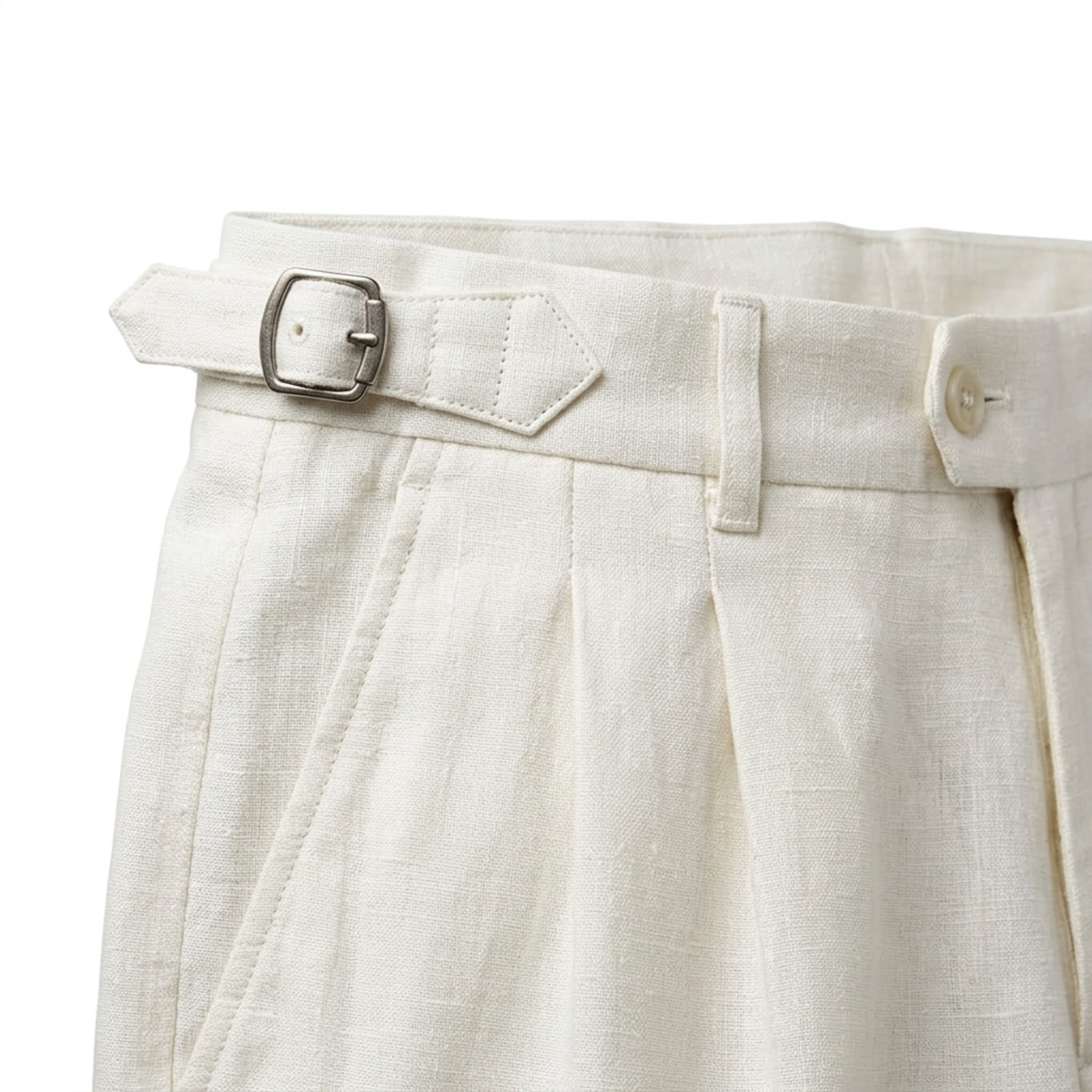 Men's dress pants — double pleat — formal ceremonies — Ivory