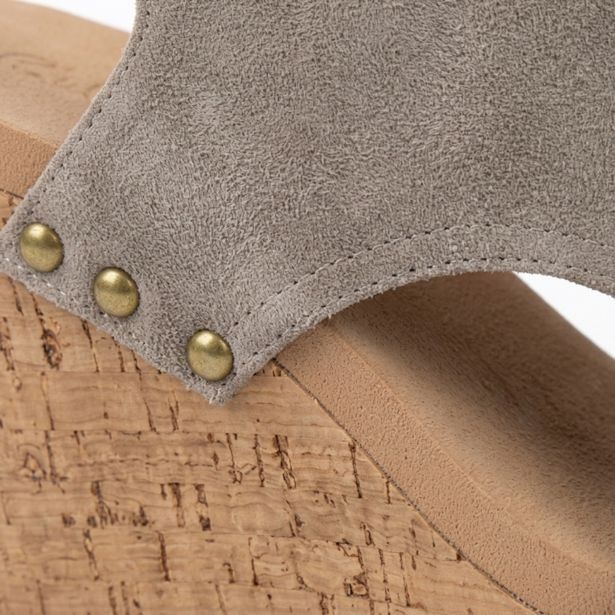 Women's platform sandals — adjustable strap and studs — casual — product view