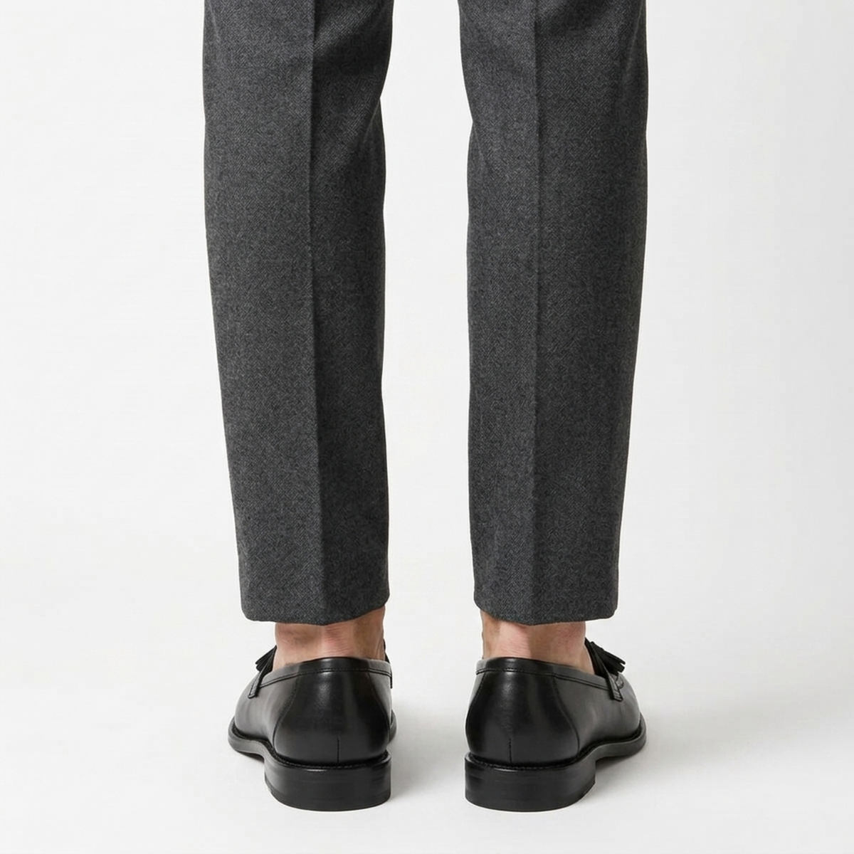 Men's braided shoes — slip-on loafers for the office — Black