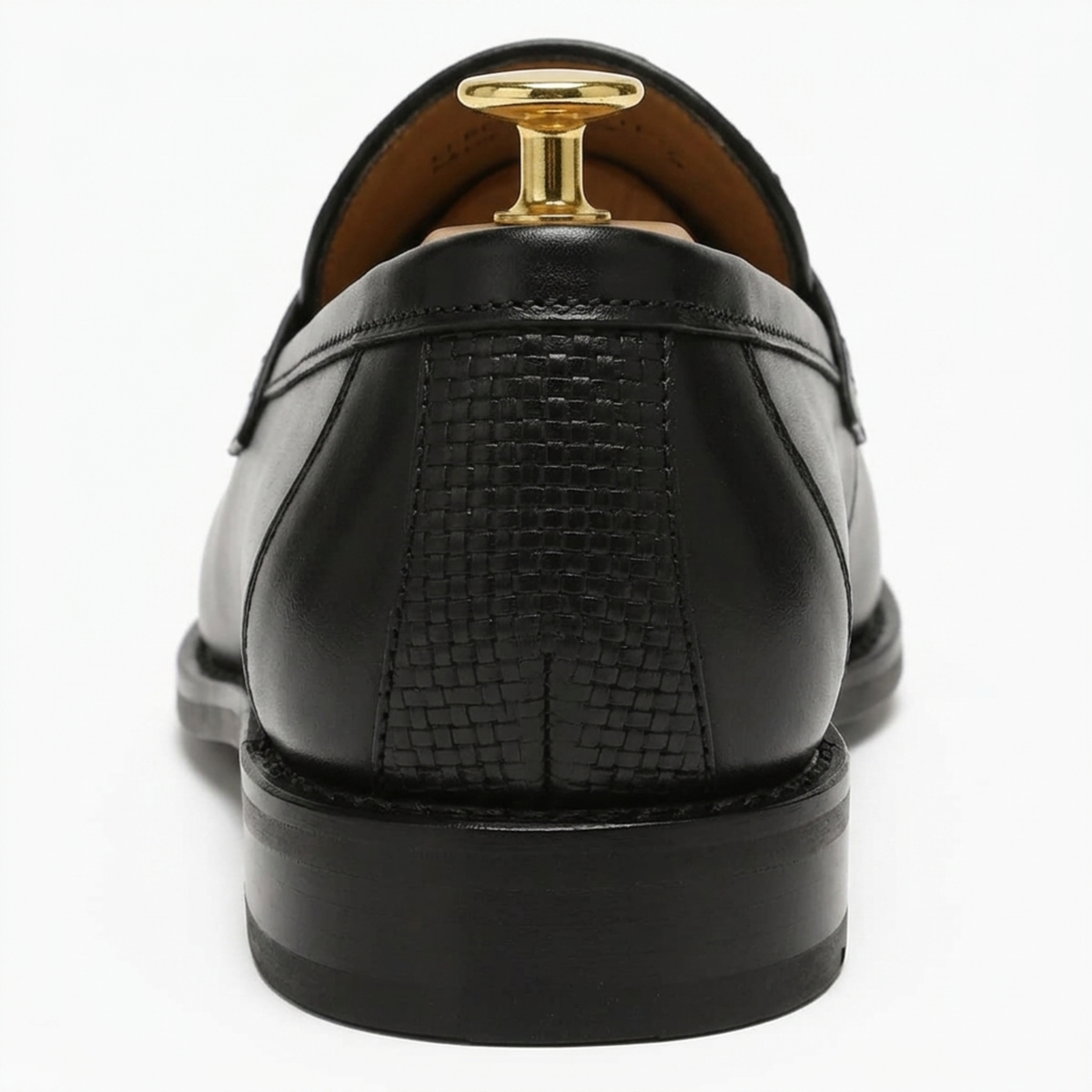 Men's braided shoes — slip-on loafers for the office — Black