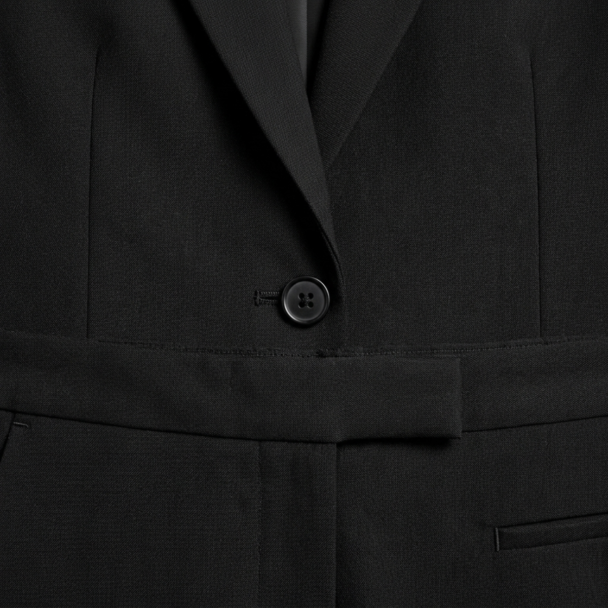 Women's suit jacket and pants — slim fit two-piece — formal — Black