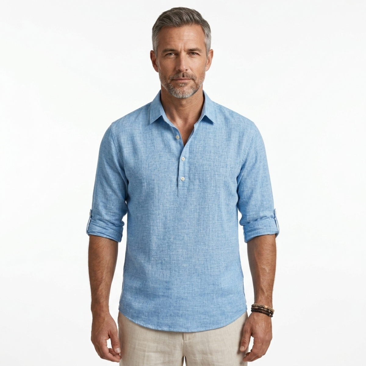 Men's short-sleeve polo — vacation — Sky Blue