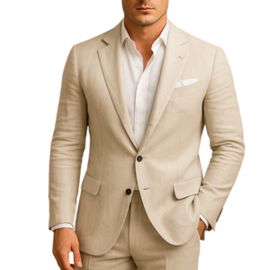 Blazer pour homme à la coupe ajustée pour le bureau — Beige