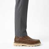 Slip-on shoes — sturdy and flexible sole — everyday use — Brown