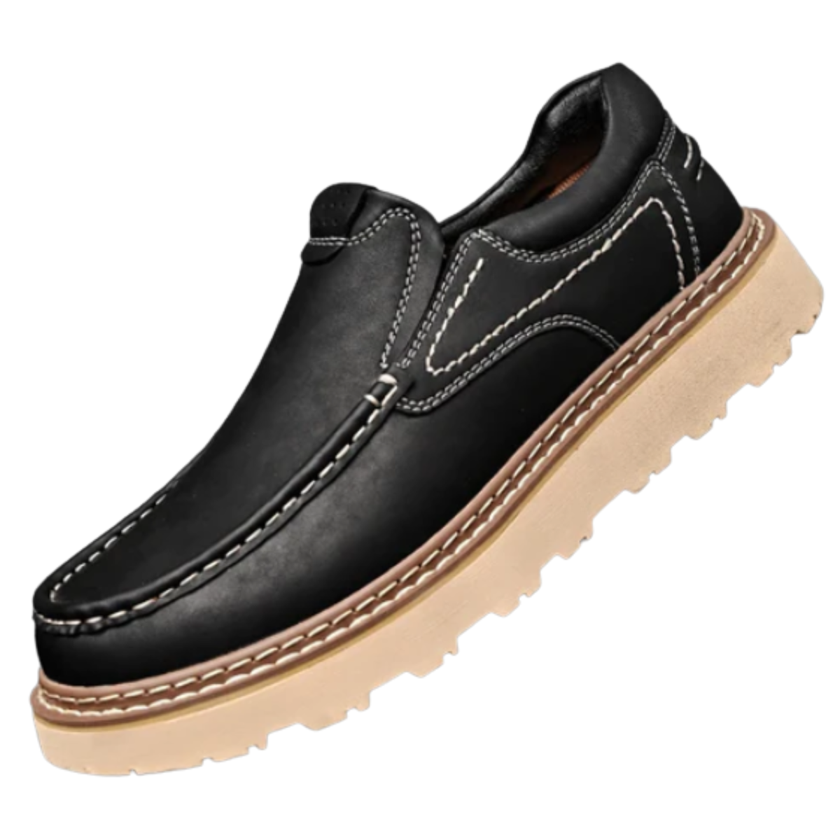 Slip-on shoes — sturdy and flexible sole — everyday use — Black