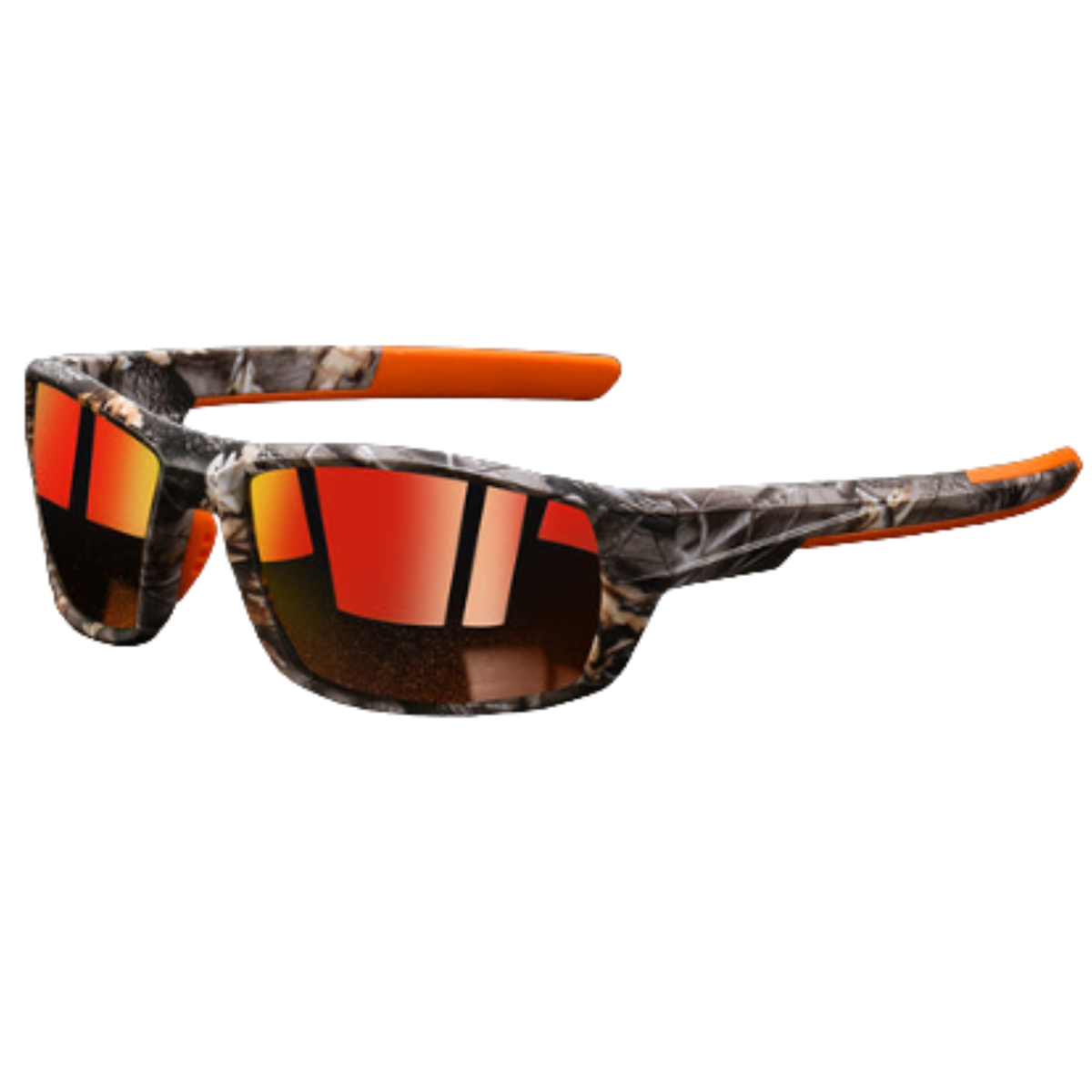 Sport sunglasses — lenses and camouflage frame — Red