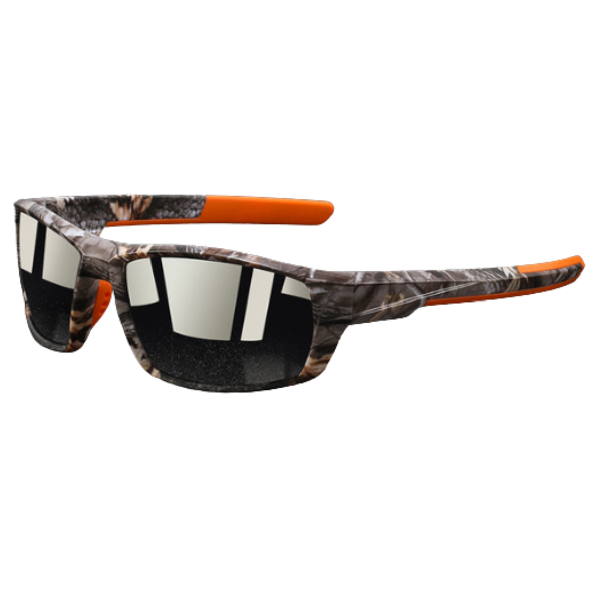 Sport sunglasses — lenses and camouflage frame — Black