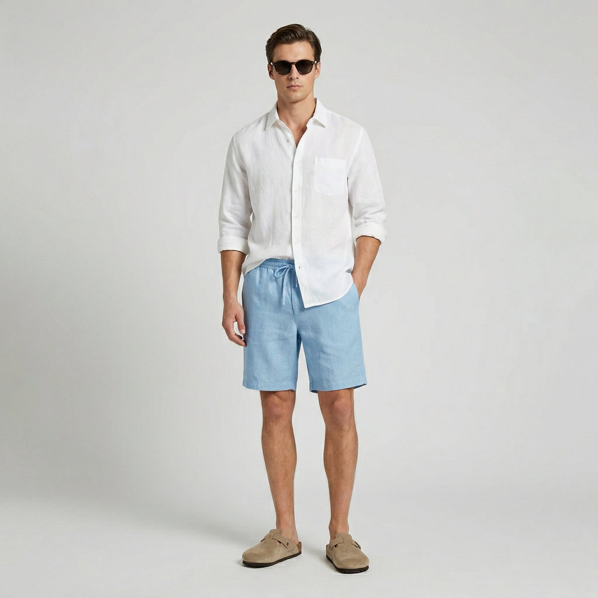 Men's short pants | lightweight vacation bottoms — product view