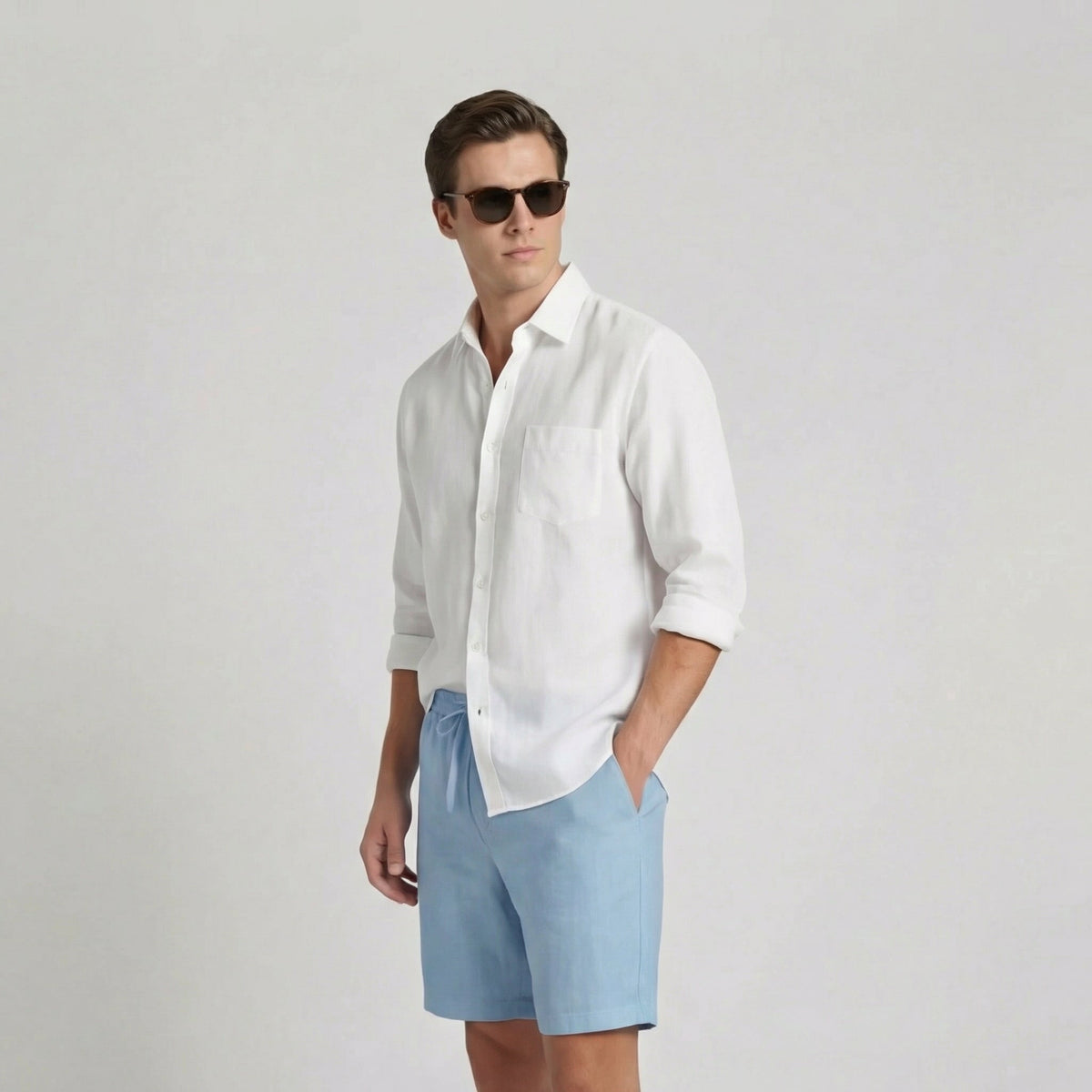 Men's short pants | lightweight vacation bottoms — product view