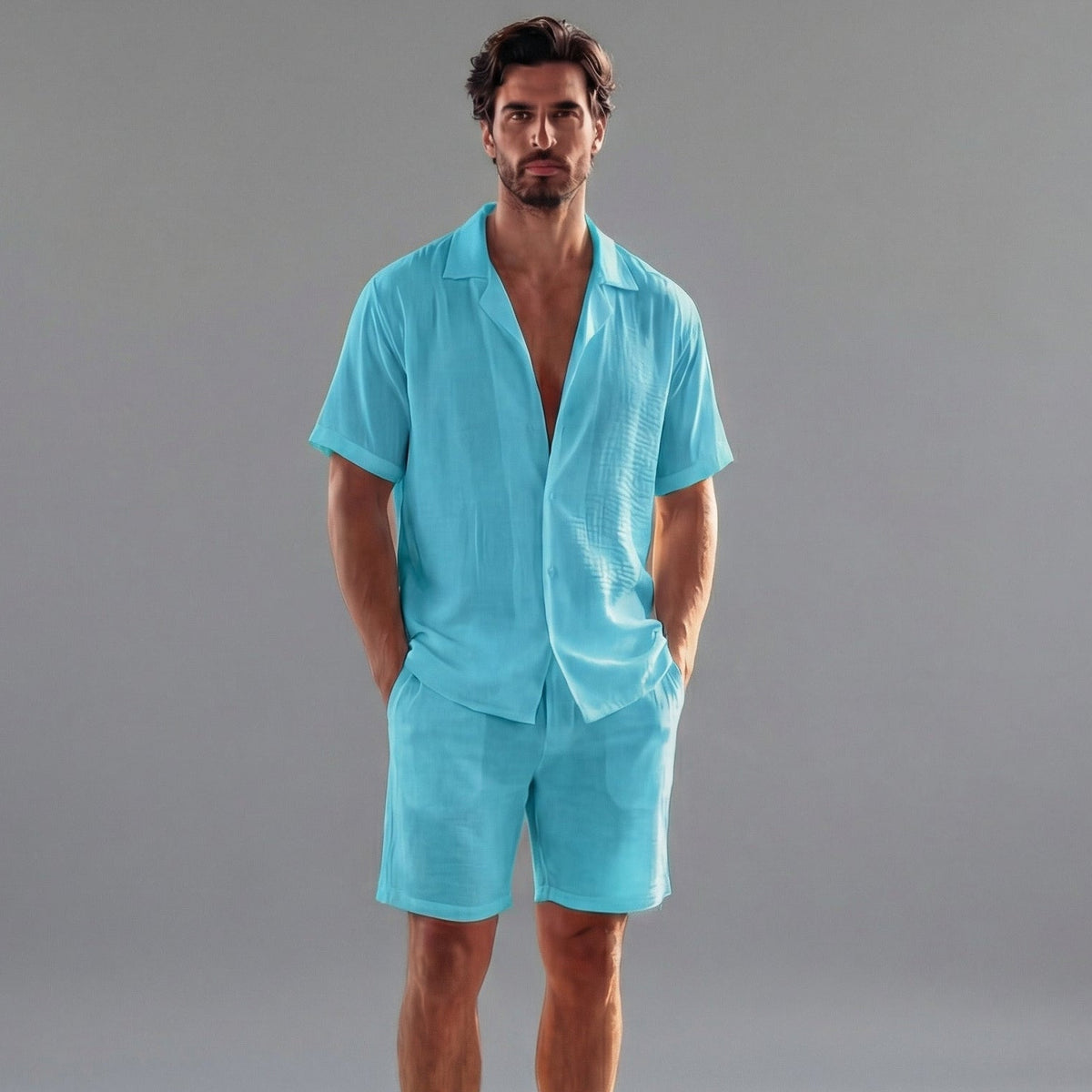 Men's summer set | two-piece — Turquoise