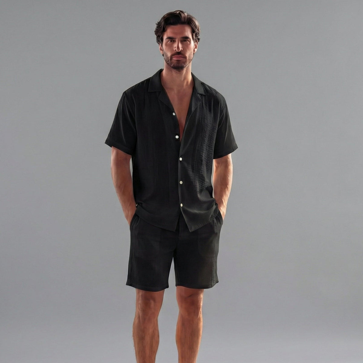Men's summer set | two-piece — Black