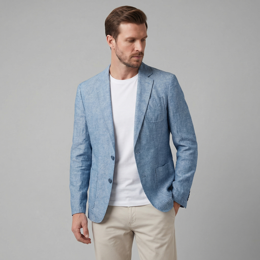 Men's jacket | elegant holiday blazer — Light Blue