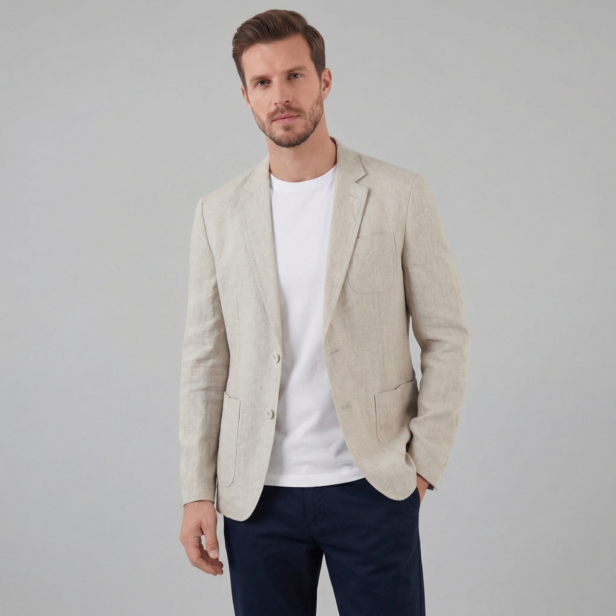 Men's jacket | elegant holiday blazer — Beige