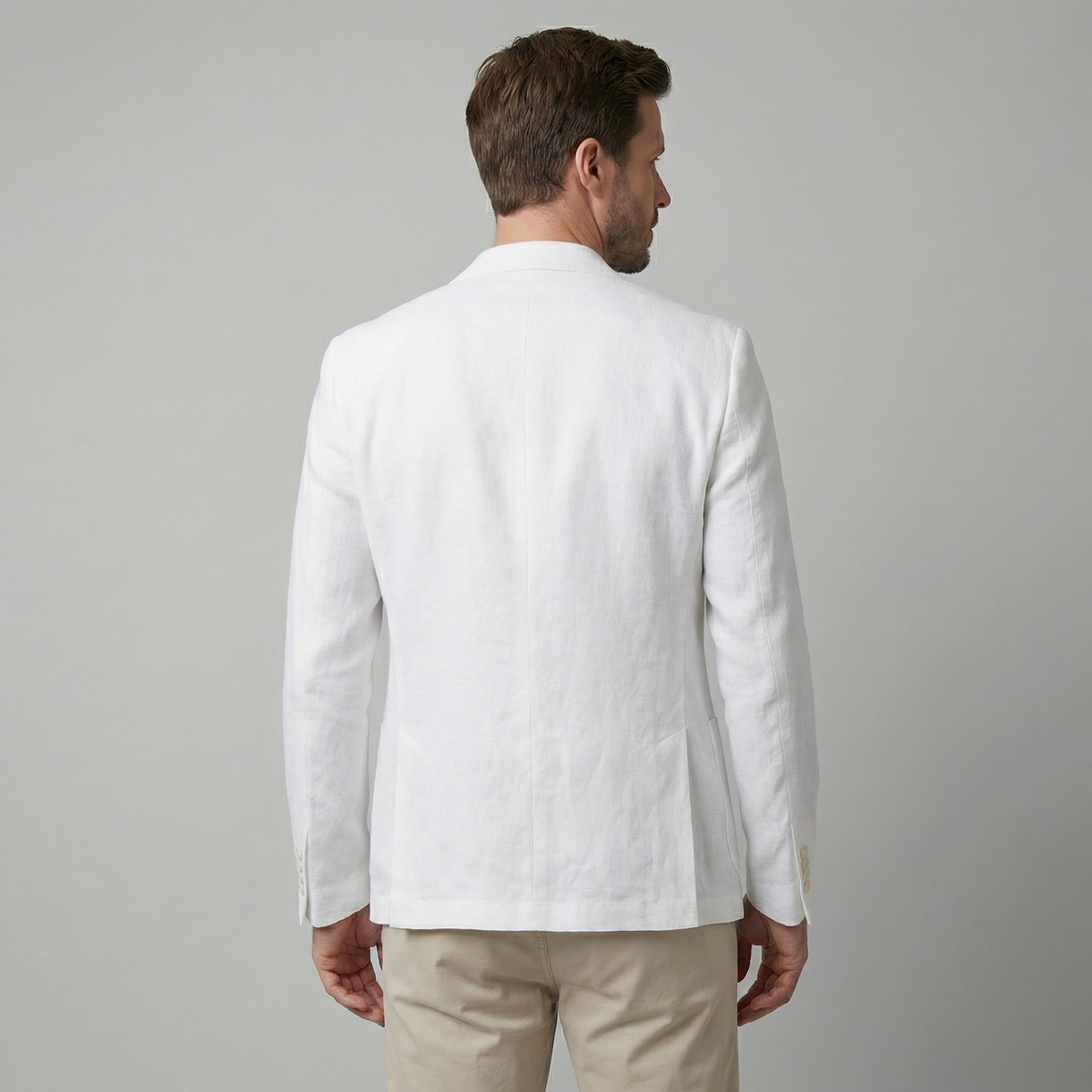 Men's jacket | elegant holiday blazer — White