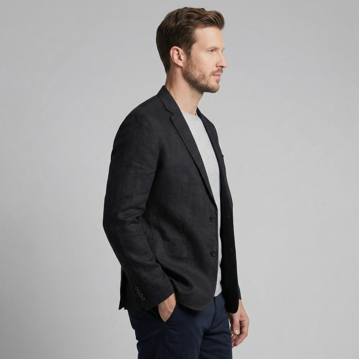 Men's jacket | elegant holiday blazer — Black
