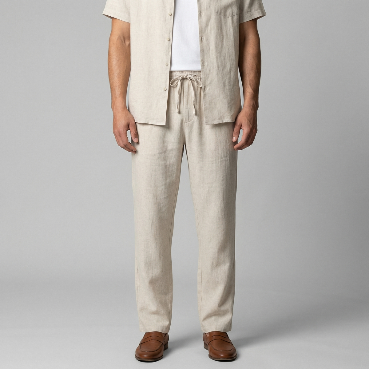 Slim pants | men's beach bottoms — Beige