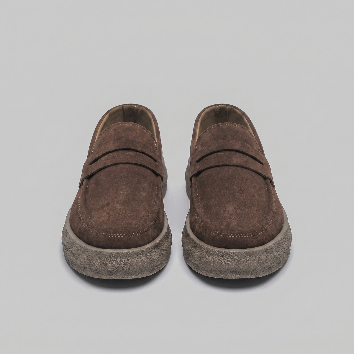 Men's slip-on shoes | classic moccasin — Brown