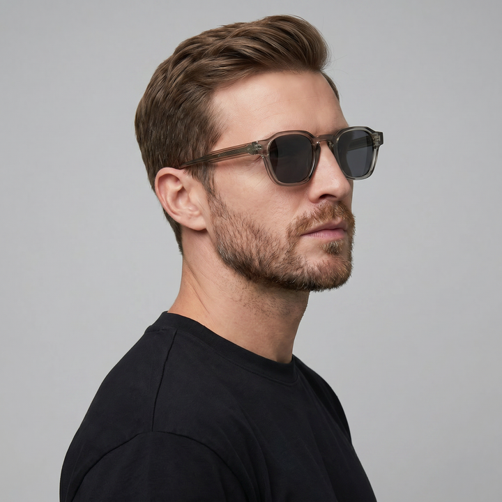 Lunettes de soleil pour homme à monture carrée — Gris