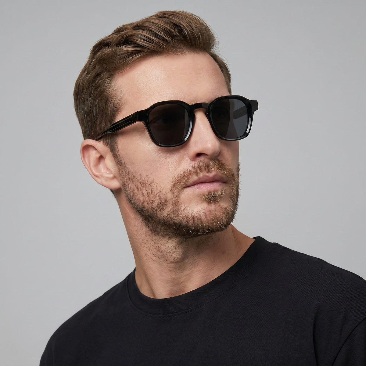 Men's glasses | square accessory protection — Black