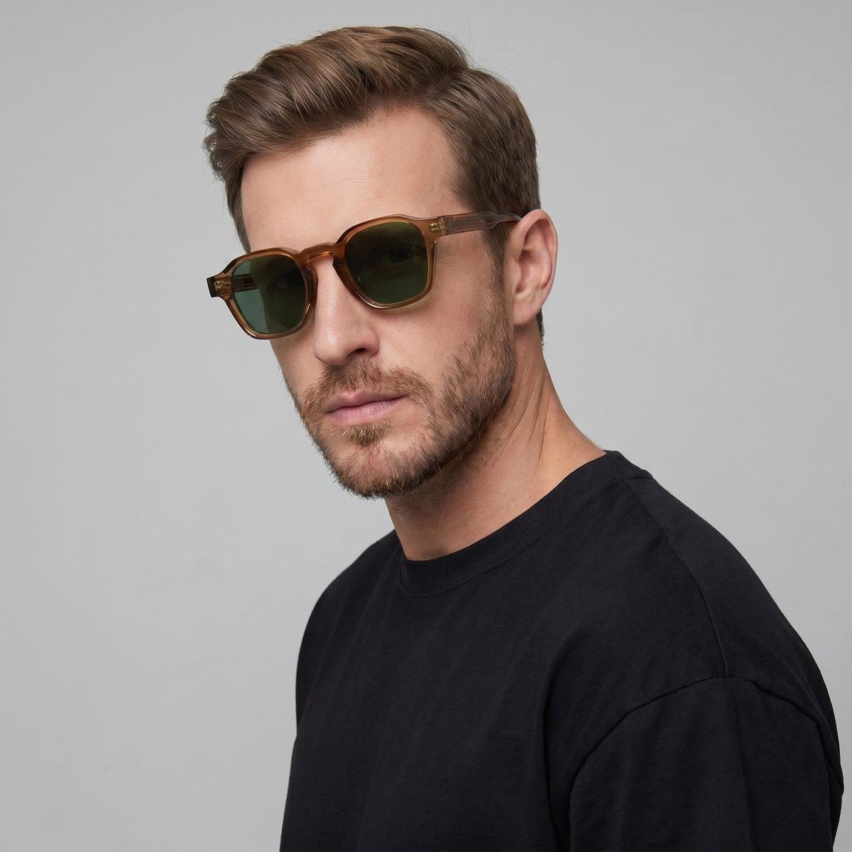 Men's glasses | square accessory protection — Amber
