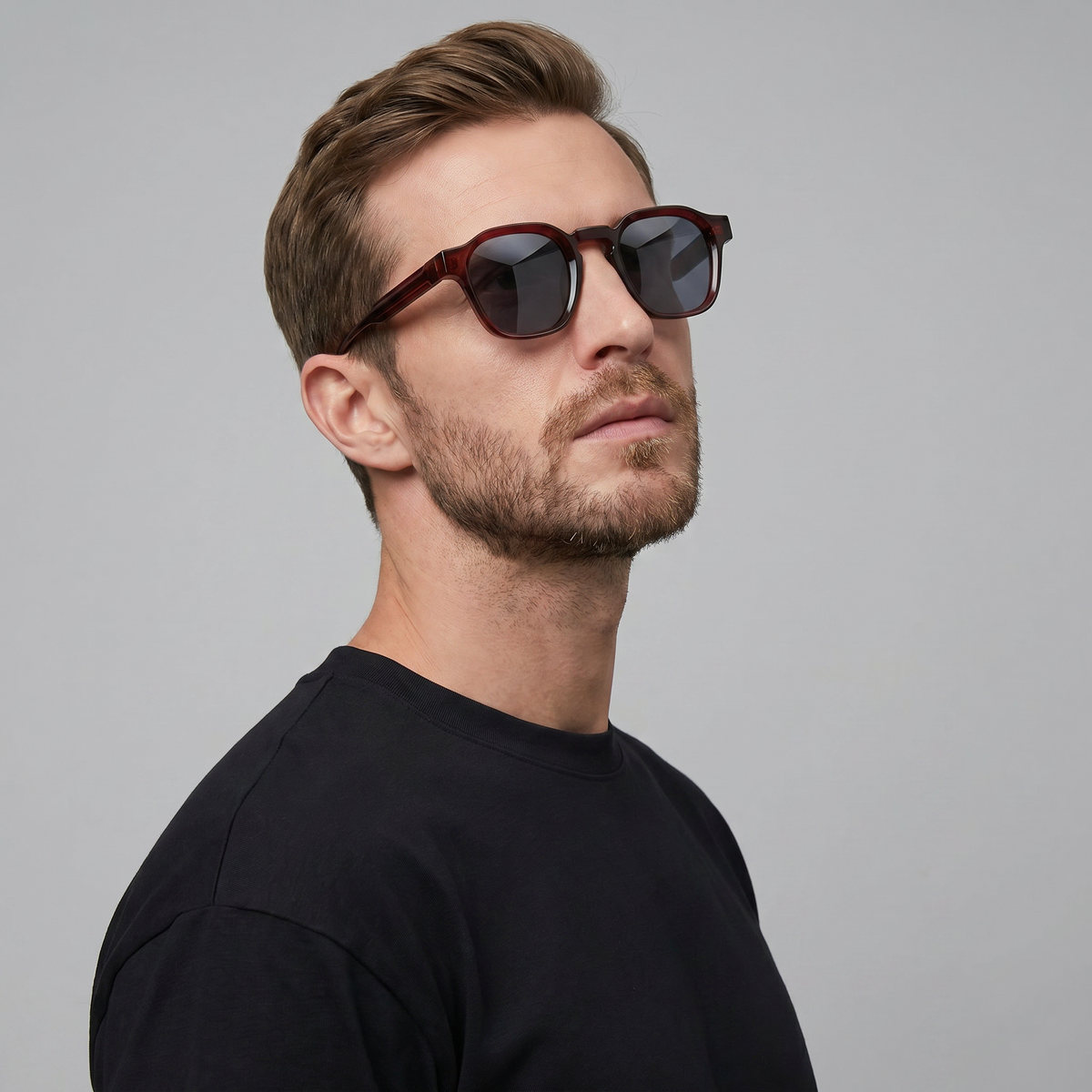 Men's glasses | square accessory protection — Red