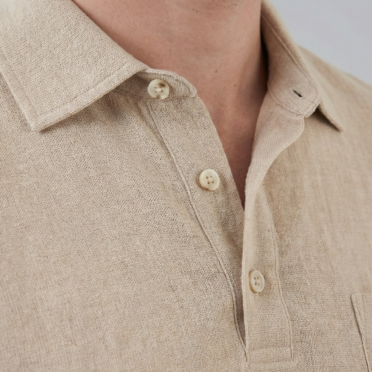 Summer high polo | lightweight knitwear garment — product view