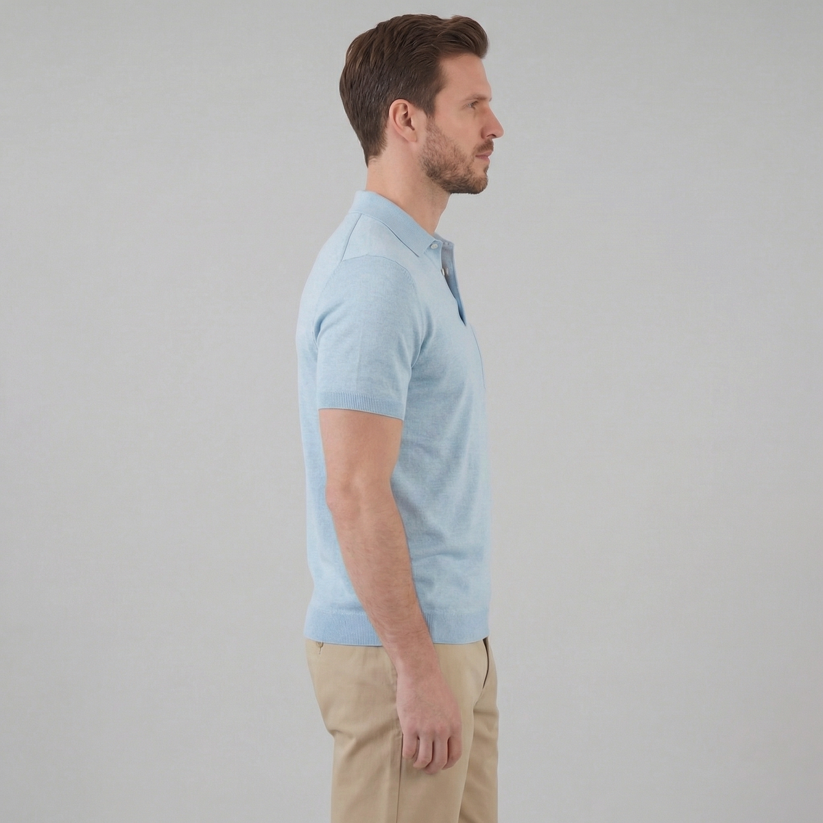 Summer high polo | lightweight knitwear garment — product view
