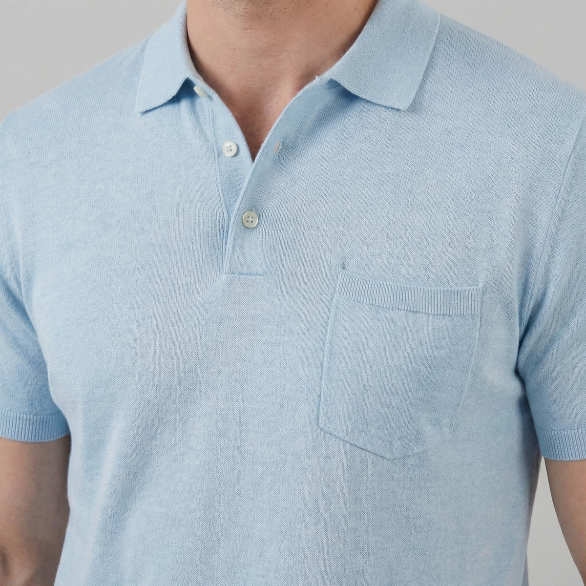 Summer high polo | lightweight knitwear garment — product view