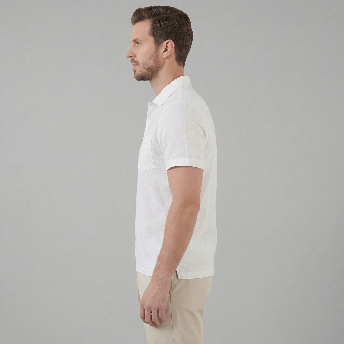 Summer high polo | lightweight knitwear garment — product view