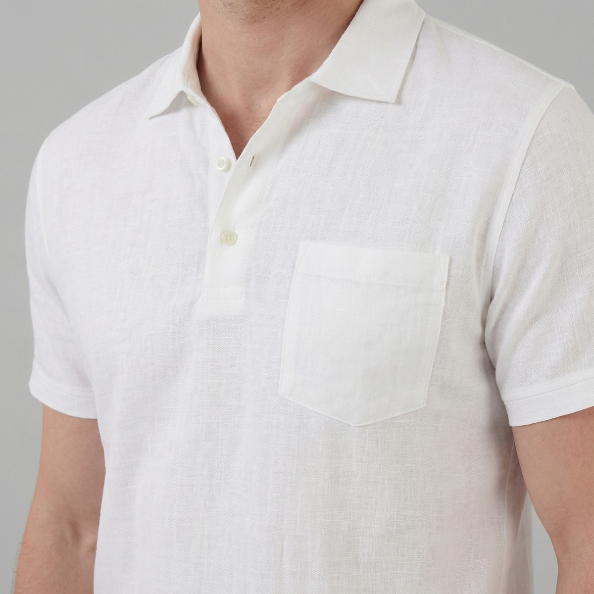 Summer high polo | lightweight knitwear garment — product view