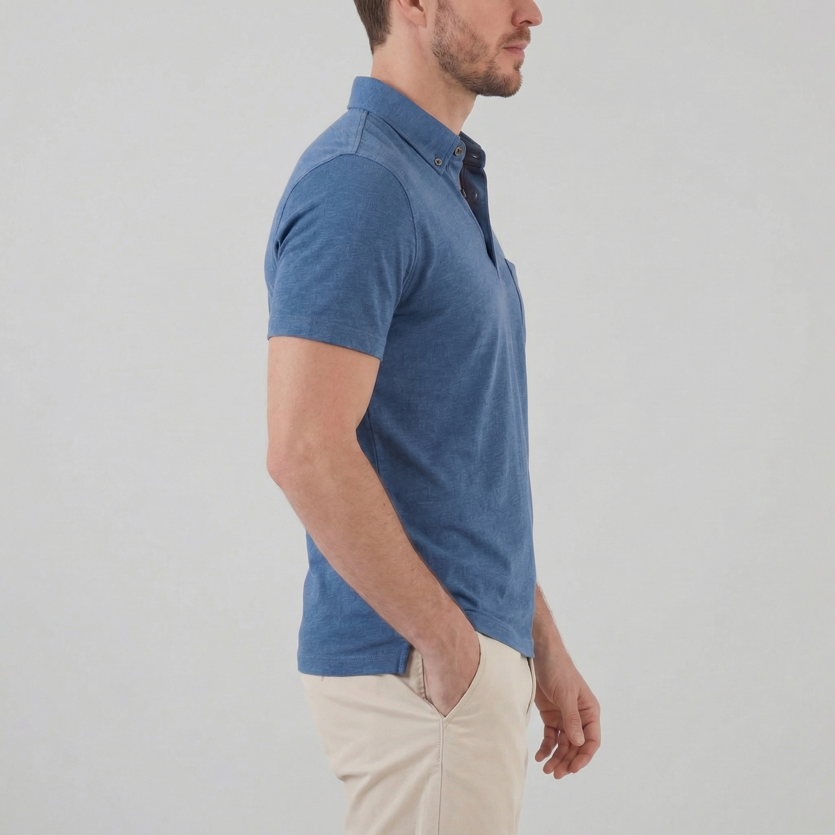 Summer high polo | lightweight knitwear garment — product view
